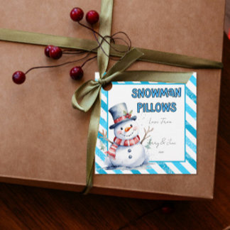 Étiquettes Cadeau Snowman Coussin Noël Cadeau Tag naughty elf