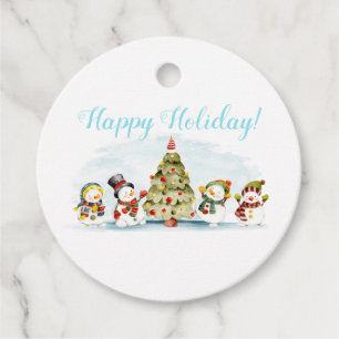 Étiquettes Cadeau Snowman Holiday