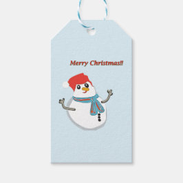 Étiquettes-cadeau Snowman, Merry Christmas!!