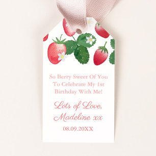 Étiquettes-cadeau So Berry Sweet Of You Strawberry Party Favoriser T