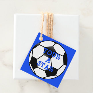 Étiquettes Cadeau Soccer Ball Star SportsMerci