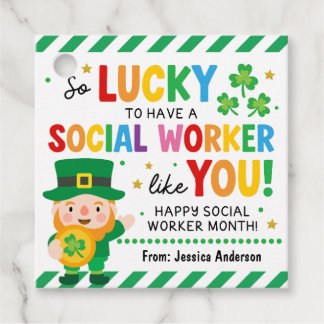 Étiquettes Cadeau Social Worker St. Patrick's Thank You Gift Tags