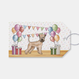 Étiquettes-cadeau Soft-Coated Wheaten Terrier Pastel Joyeux Annivers