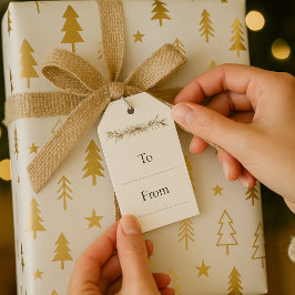 Étiquettes-cadeau Soft Winter Pines Gift Tag