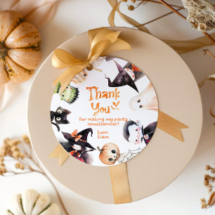 Étiquettes Cadeau Soirée costumée Monstres Halloween merci