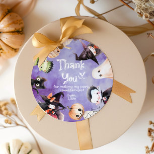 Étiquettes Cadeau Soirée costumée Monstres Halloween merci