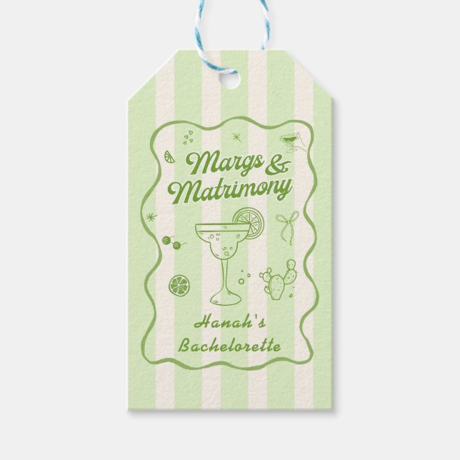 Étiquettes-cadeau Soirée de célibataire au thème de Margarita (Devant)