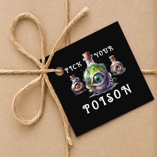 Étiquettes Cadeau Soirée de cocktails d'Halloween Choisissez votre p