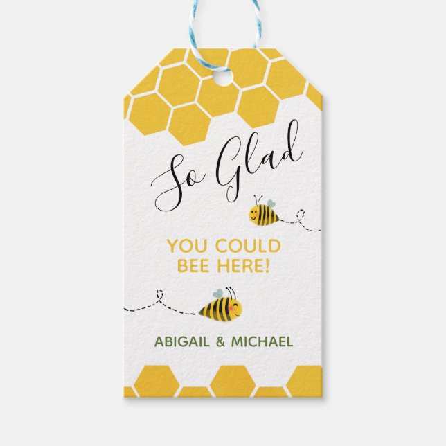 Étiquettes-cadeau Soirée Merci À Thème Abeille (Devant)