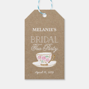 Étiquettes-cadeau Soirée Rustique moderne de thé nuptiale   FÊTE DES
