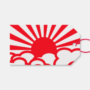 Étiquettes-cadeau Soleil levant japonais