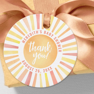 Étiquettes Cadeau Soleil Voici venir le fils Baby Shower Bohème