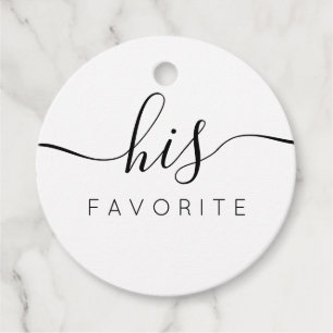 Étiquettes Cadeau Son Cadeau Calligraphique Favori Classique Rond