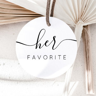 Étiquettes Cadeau Son Cadeau de Favori Calligraphique Préféré Classi