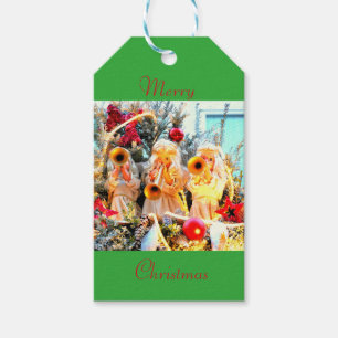 Étiquettes-cadeau Son de la trompette d'anges de Joyeux Noël