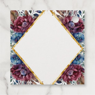 Étiquettes Cadeau Sophistication stupéfiante Mariage de pivoine à bi