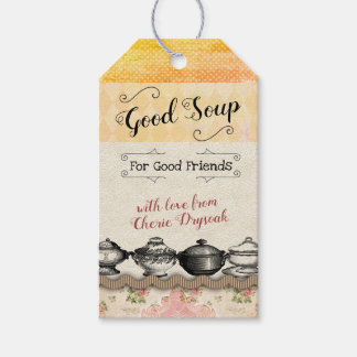 Étiquettes-cadeau Soupe dans un pot cadeau tag recette directions sh