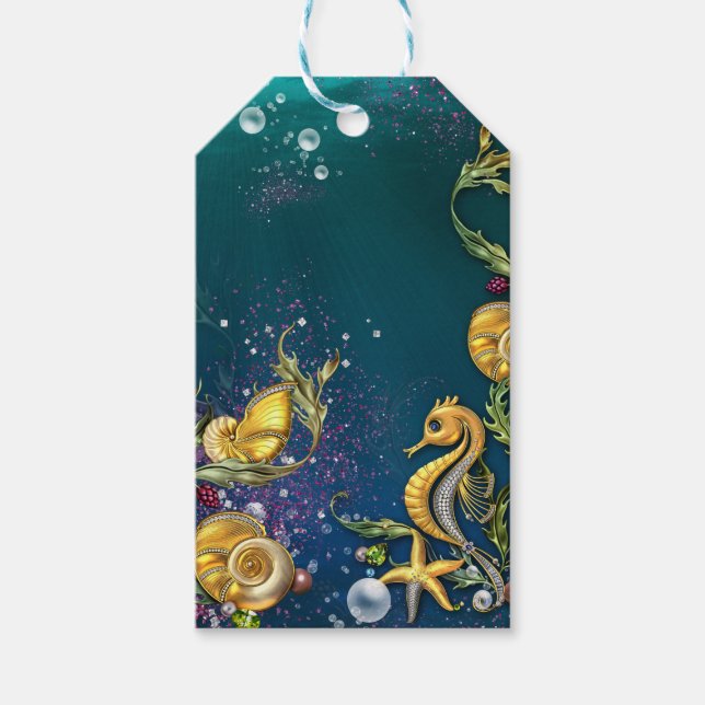 Étiquettes-cadeau Sous la mer (Devant)