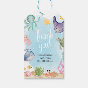 Étiquettes-cadeau Sous la mer, Animaux de l'océan, Créatures marines