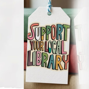Étiquettes-cadeau Soutenez Votre Bibliothèque Locale De Lecture Des