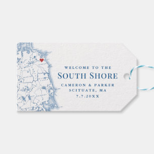 Étiquettes-cadeau South Shore Massachusetts Carte Mariage élégant