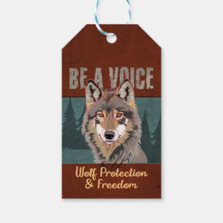 Étiquettes-cadeau Soyez une voix - Protection et liberté du loup