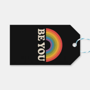 Étiquettes-cadeau Soyez Vous Fierté Gay Lesbienne LGBTQ Allié Arc-en