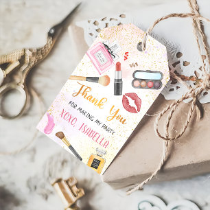 Étiquettes-cadeau Spa Party Glam Maquillage Anniversaire Balises cad