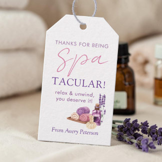 Étiquettes-cadeau Spa-Tacular Remerciement Enseignant Spa à la Lavan