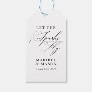 Étiquettes-cadeau Sparkler Envoyer Hors Mariage Élégant moderne