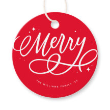 Sparkly Bubbly Script Merry Holiday