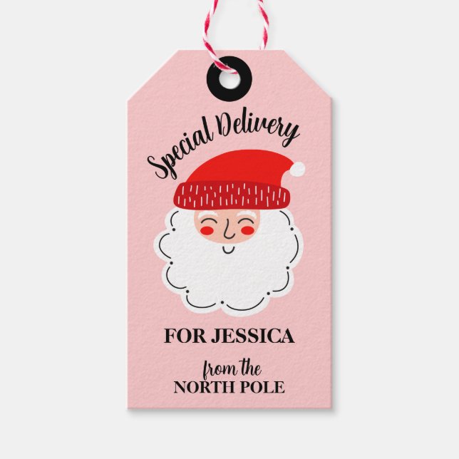 Étiquettes-cadeau Special Delivery North Pole Christmas  (Devant)