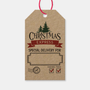 Étiquettes-cadeau Spécial Livraison Express de Noël Vérifié Deux Foi