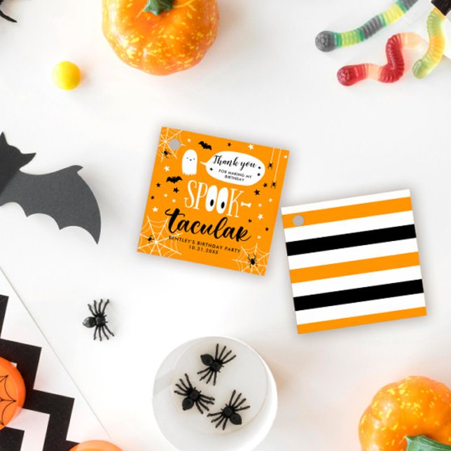Étiquettes Cadeau Spooktacular Merci Halloween fête d'anniversaire (Créateur téléchargé)