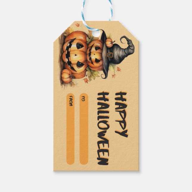 Étiquettes-cadeau Spooky Halloween Treat Label (Devant)