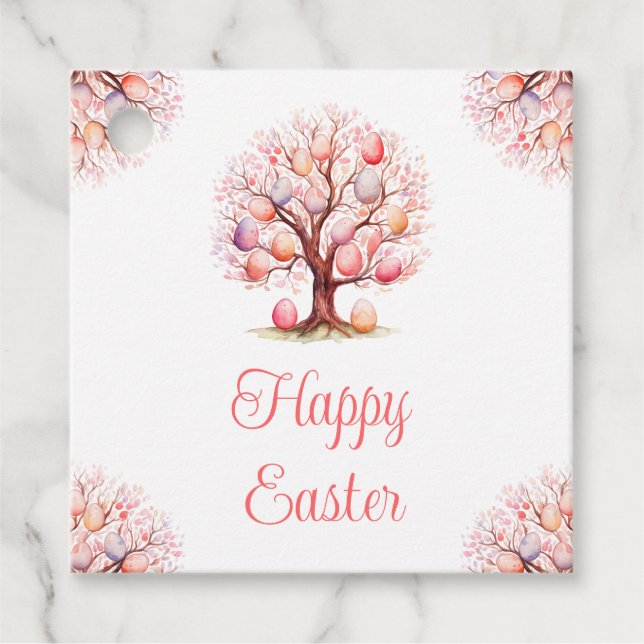 Étiquettes Cadeau Spring Tree Easter Egg Hunt (Devant)
