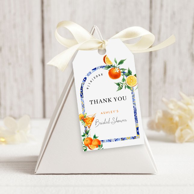 Étiquettes-cadeau Spritz Méditerranéen Enterrement de Vie de Jeune F (Créateur téléchargé)