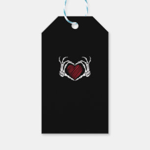 Étiquettes-cadeau Squelette Coeur main signe costume tendance Hallow