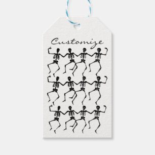Étiquettes-cadeau Squelettes Halloween Thunder_Cove de danse