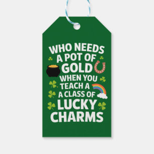Étiquettes-cadeau St patrick acher Lucky Charm Clover Irlandais