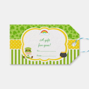 Étiquettes-cadeau St Patrick's Day Irish Holiday Boy Baby shower