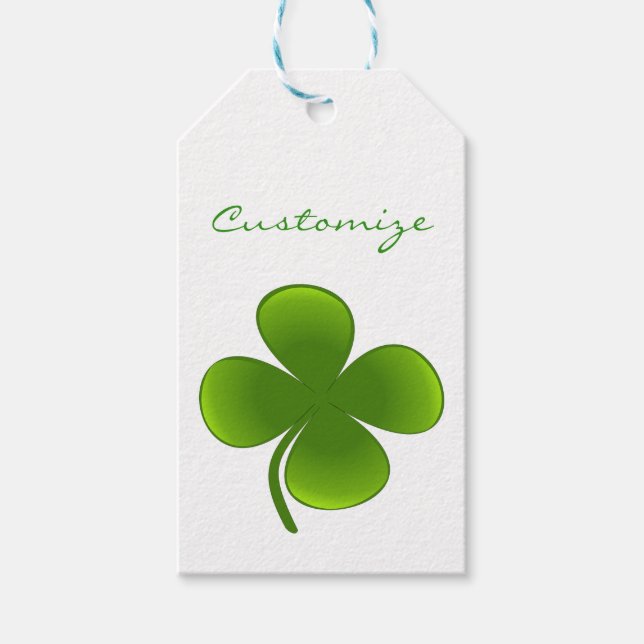 Étiquettes-cadeau St Patrick's Day Shamrocks Thunder_Cove (Devant)