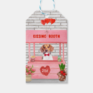 Étiquettes-cadeau Stand de baisers de chien Beagle pour la Saint-Val