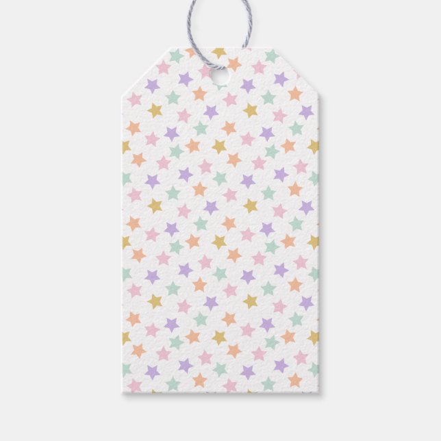 Étiquettes-cadeau Star Confetti (Pastel) (Devant)