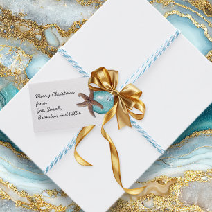 Étiquettes-cadeau Starfish Ornament Tropical Christmas Gift Tags