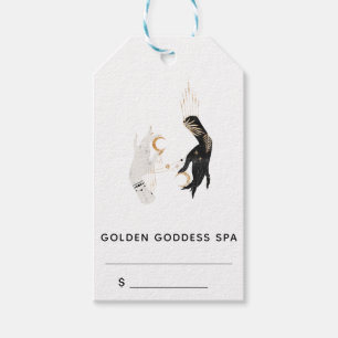 Étiquettes-cadeau Stars Moon Mystic Hands Gold Palm Feuille Spa