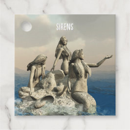 Étiquettes Cadeau Statue de sirènes. Personnalisé