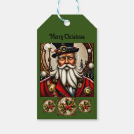 Étiquettes-cadeau Steampunk Père Noël