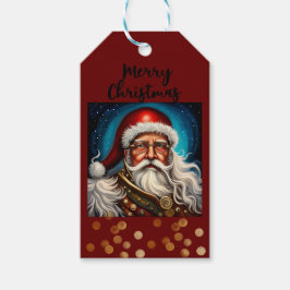 Étiquettes-cadeau Steampunk Santa Claus