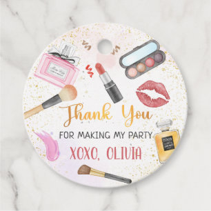 Étiquettes Cadeau Stick de maquillage spa Party